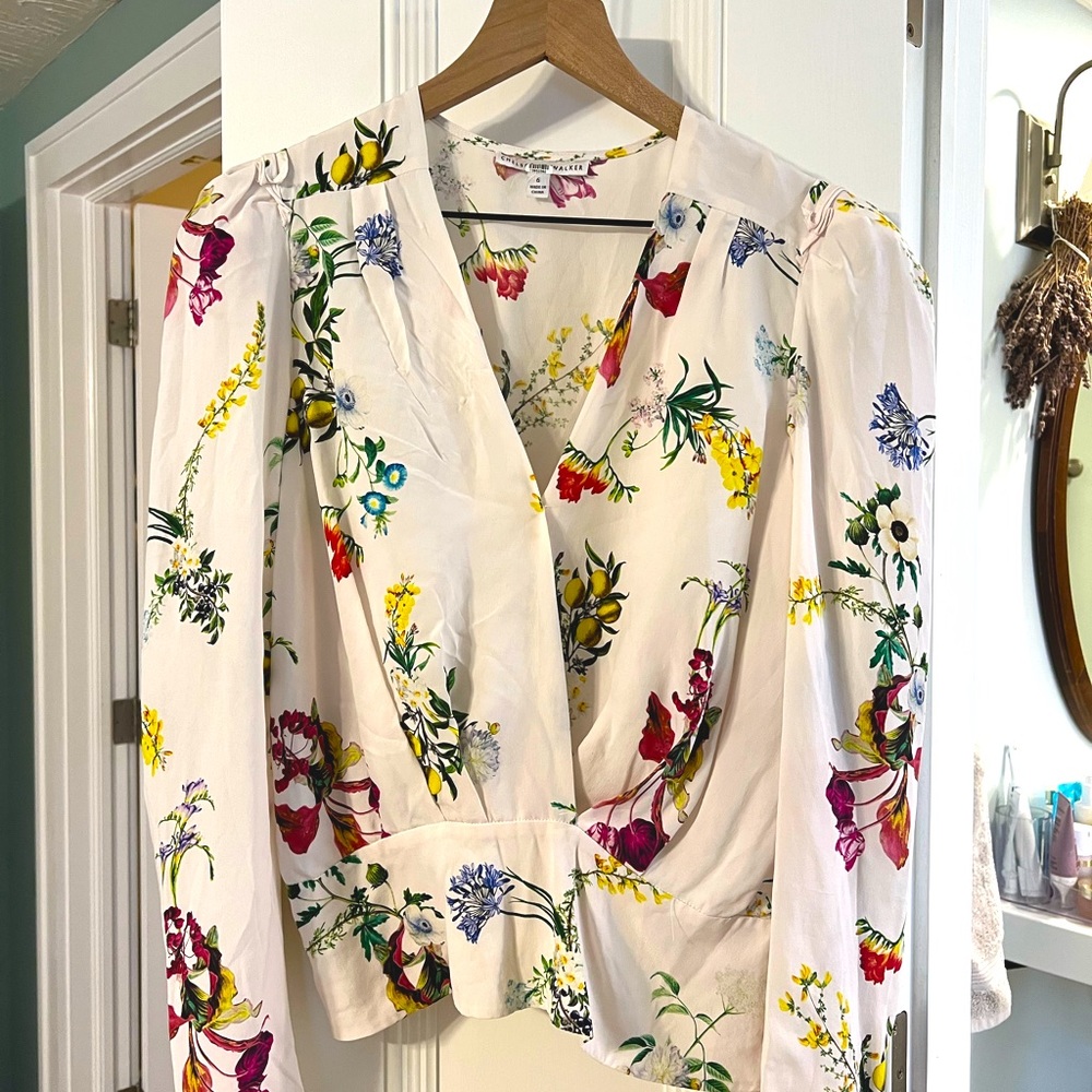 Chelsea & Walker Silk Floral Blouse